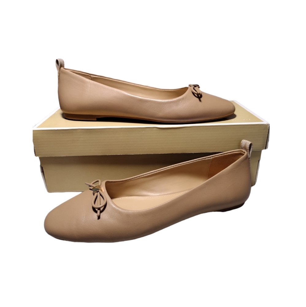 Michael Kors Eloise Flex Bow Ballet Flat Shoes Leather